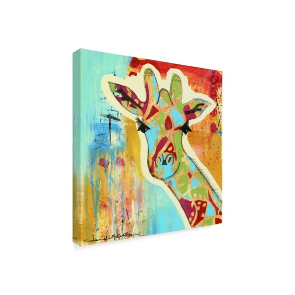 Jennifer Mccully 'Calypso The Giraffe' Canvas Art,35x35